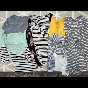 (4) Nursing shirts size large